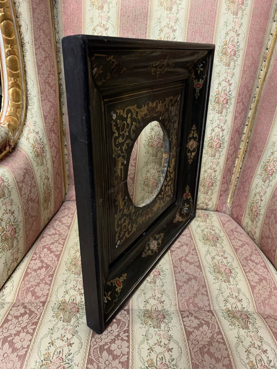 Threaded And Inlaid Boulle Frame - XIX Century-photo-4