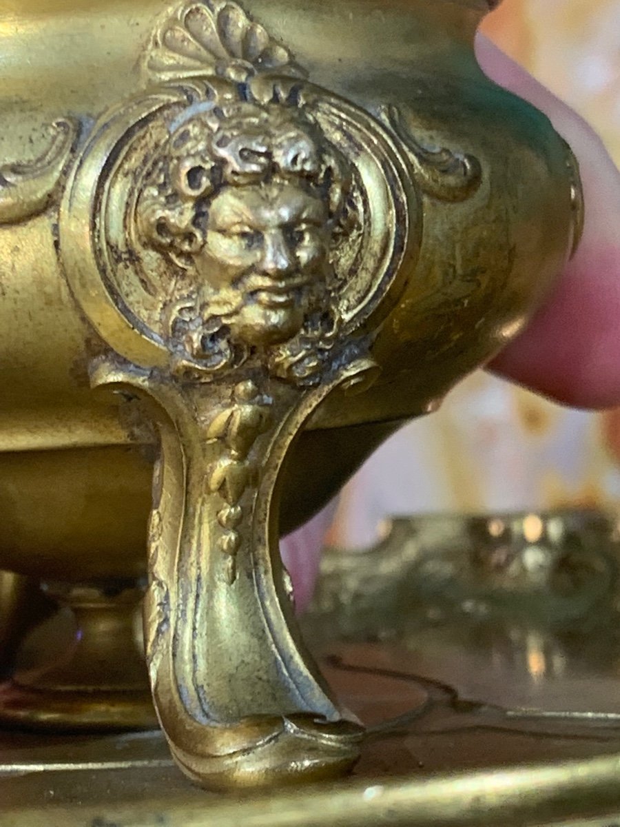Bronze Inkwell, Marked F. Barbedienne (1810-1892)-photo-6