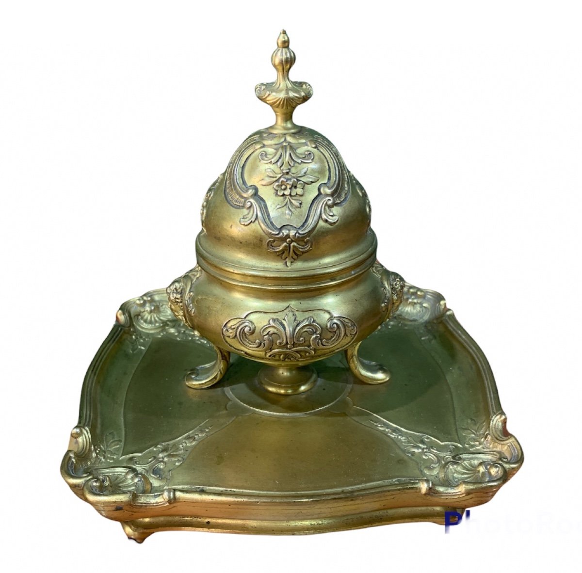 Bronze Inkwell, Marked F. Barbedienne (1810-1892)