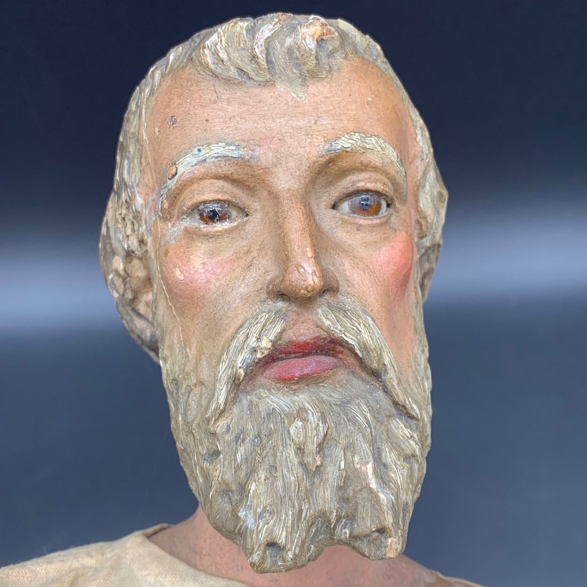  Mannequin Sculpture In Policrome Wood - XIX Century-photo-3