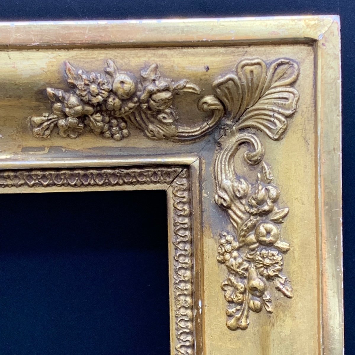 Empire Frame In Golden Wood - XIX Century-photo-2