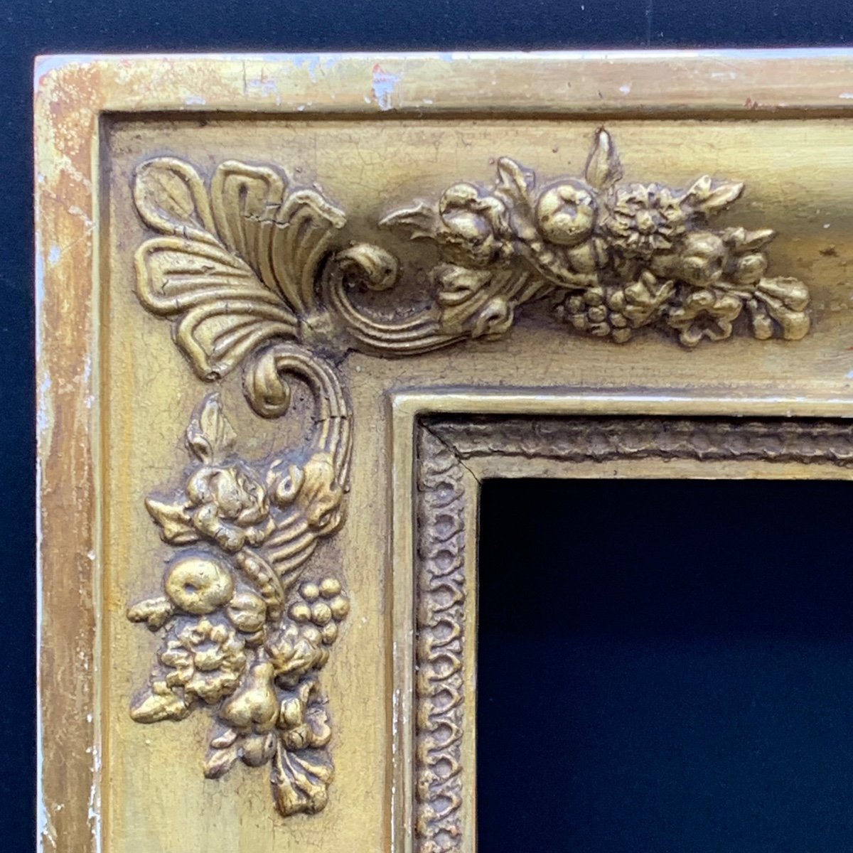 Empire Frame In Golden Wood - XIX Century-photo-4