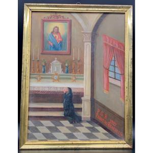 Ex-voto P.g.r.  Peinture Religieuse - Debut 1900