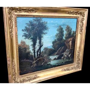 “river Landscape" Painting - Empire, Early 1800s.