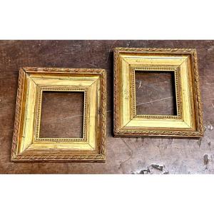 Pair Of Small Gilded Frames - 19th Century 