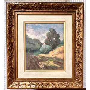 Painting "rural Landscape", Signed Alfredo Suppo – 20th Century