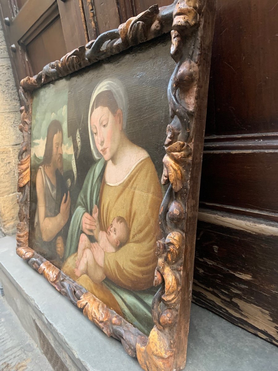 Early XVI Century.  Venetian School. Madonna With Child With St. John-photo-2