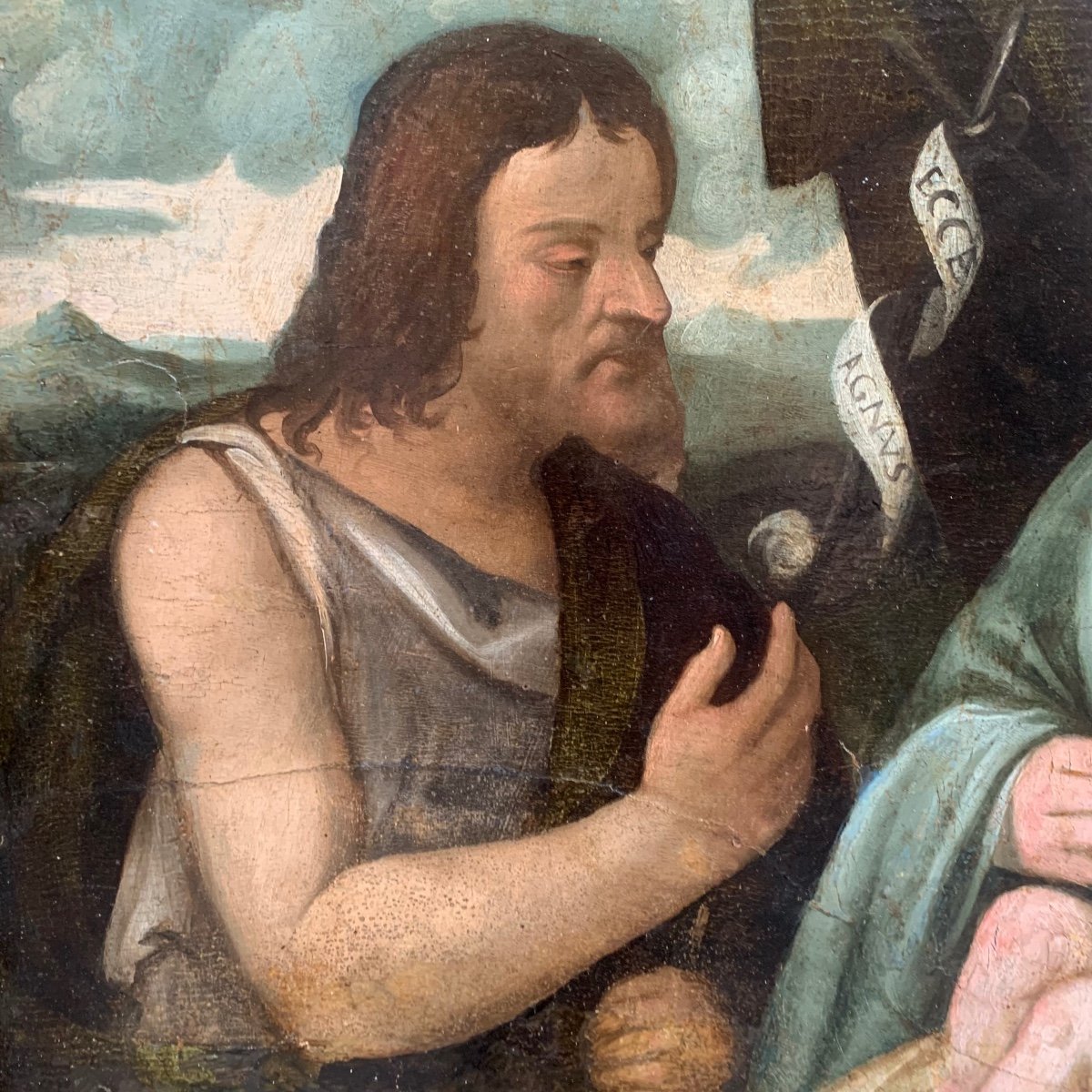 Early XVI Century.  Venetian School. Madonna With Child With St. John-photo-7