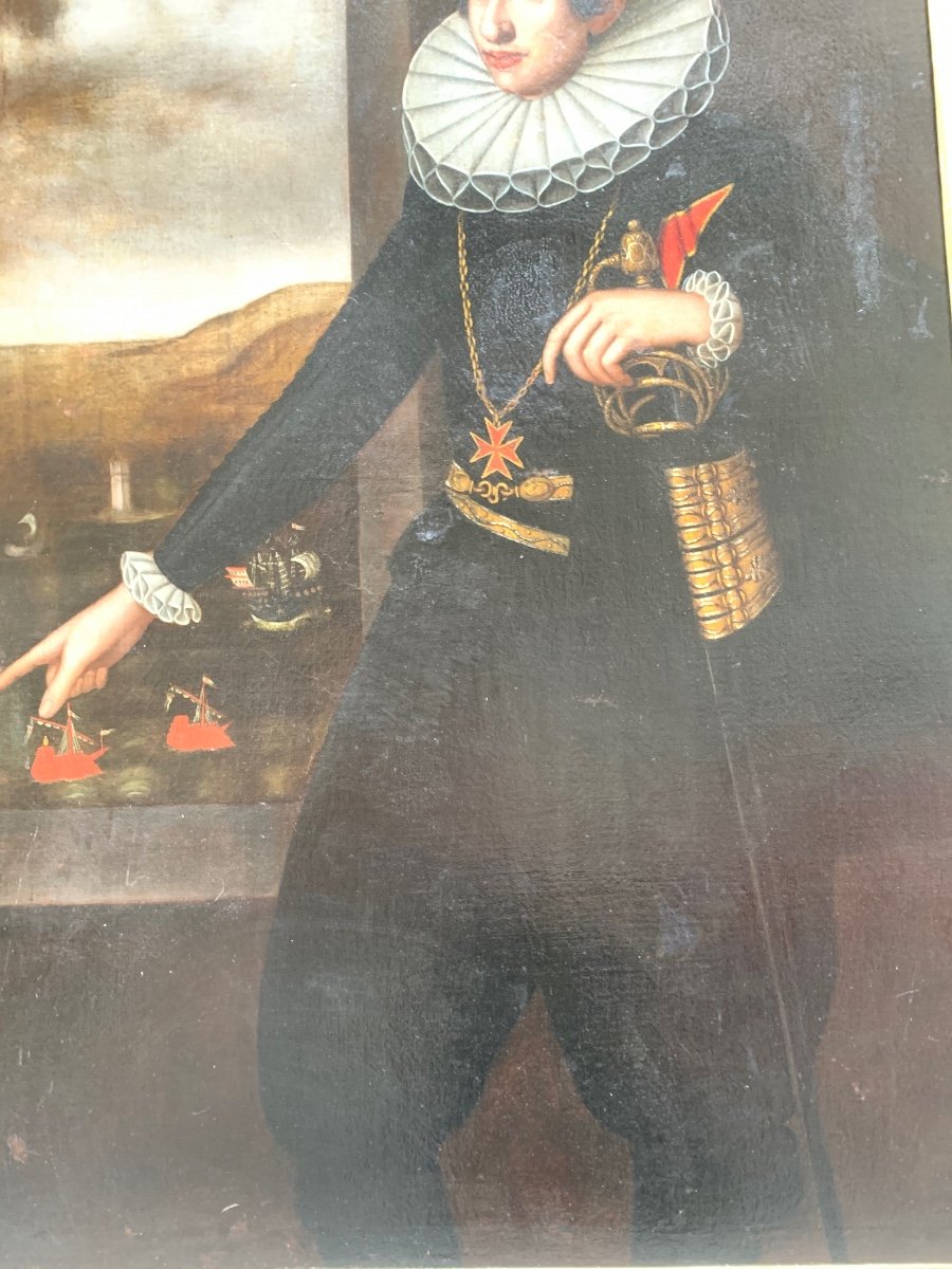 Vers 1620. Grand-duc Cosme II Médicis, Chevalier De l'Ordre De Santo Stefano. -photo-5