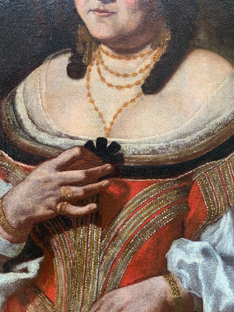 Portrait Of A Noblewoman. Attributed To Carlo Ceresa. About 1640.-photo-4