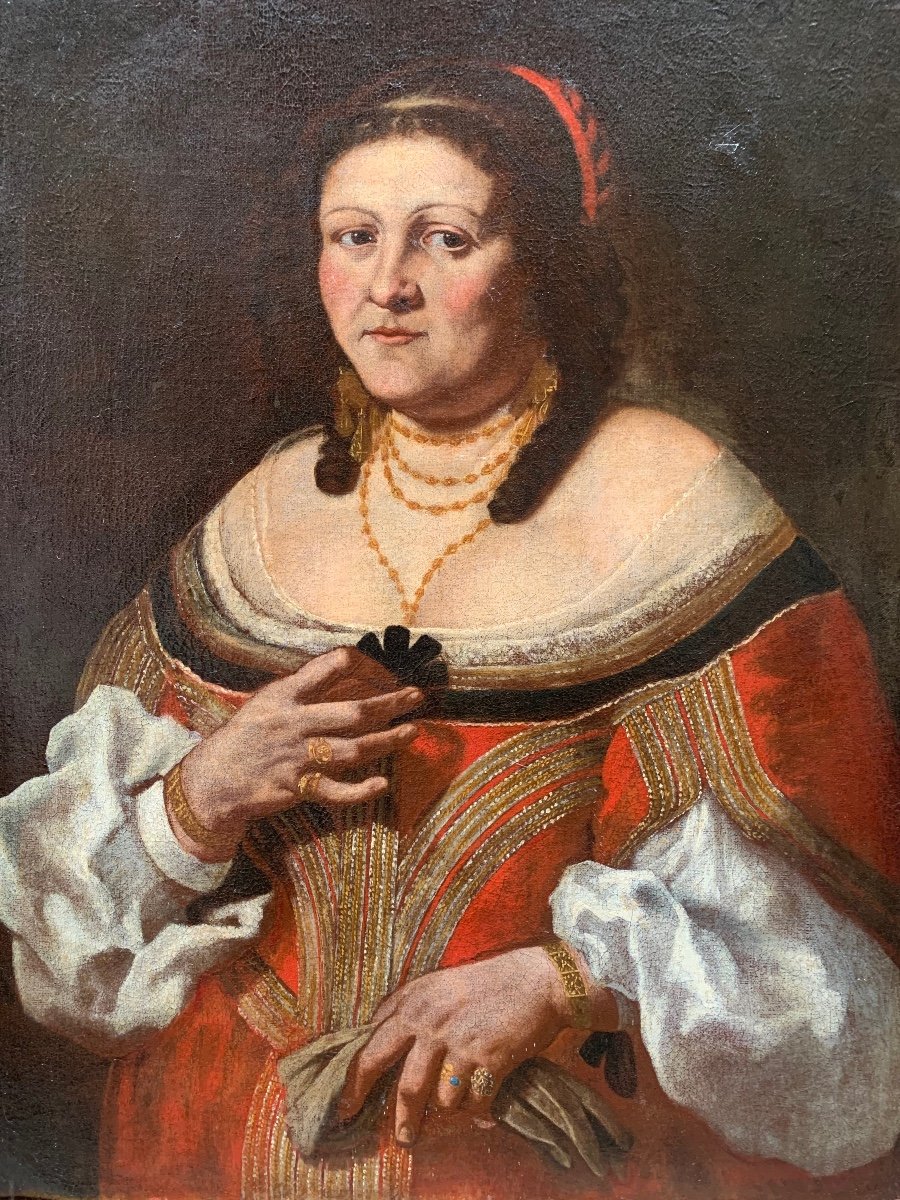 Portrait Of A Noblewoman. Attributed To Carlo Ceresa. About 1640.-photo-5