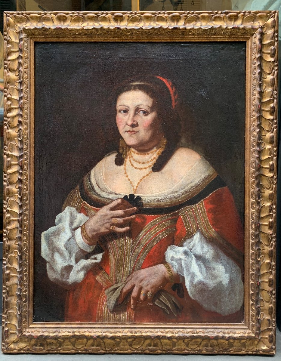 Portrait Of A Noblewoman. Attributed To Carlo Ceresa. About 1640.