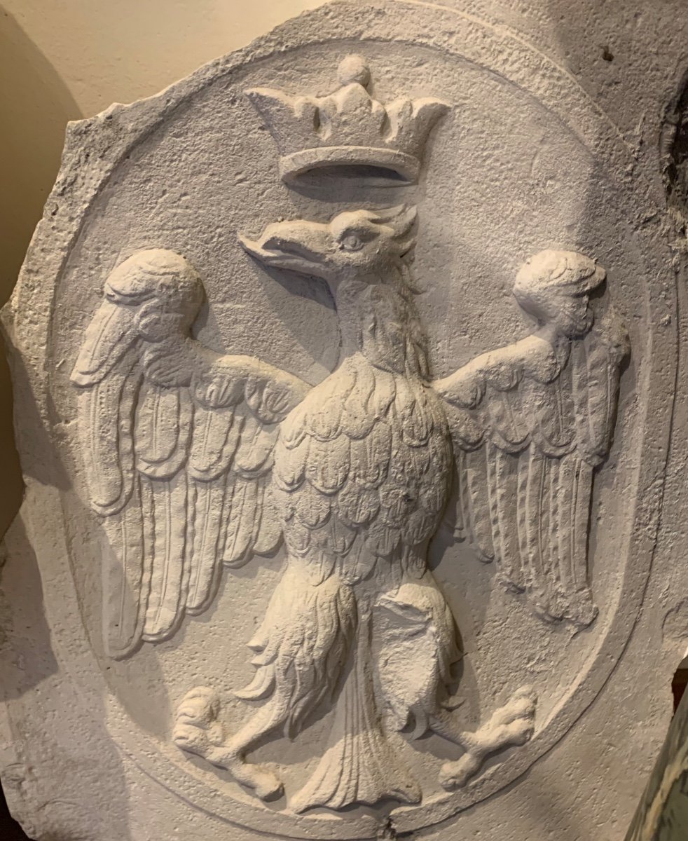 Coat Of Armsof Este Family With Crowned Eagle. XVII-xviii Century-photo-4