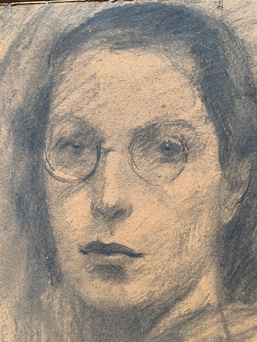 Girl With Glasses. About 1920-30. Double Portrait. Spalmach Gino-photo-2