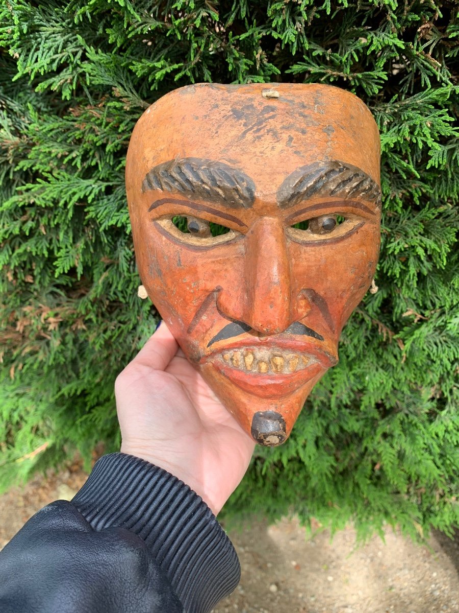 Guatemala. Maschera Di Baila De La Conquista. Inizio XX Secolo.-photo-8