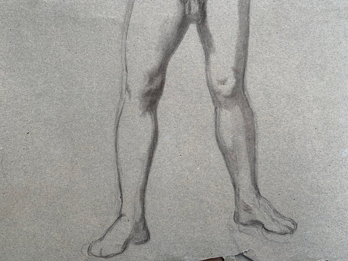 Etude Anatomique Préparatoire Pour La Figure d'Un Homme Avec Les Mains Sur Le Visage. XIXe-photo-2