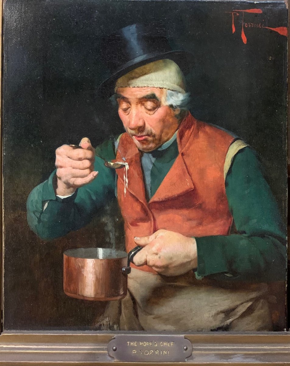 Pietro Torrini (florence, 1851 -1914). Le Chef Du Pape.