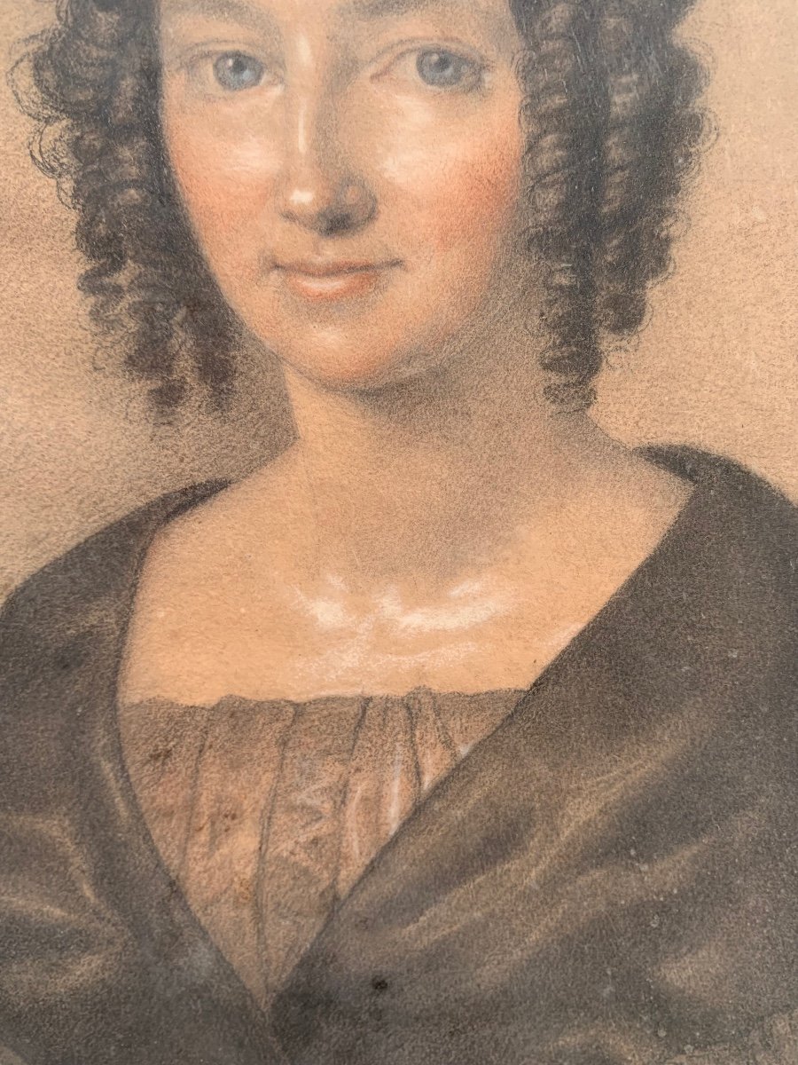 Portrait Of Countess Carolina Reuss Ebersdorf. Nineteenth Century. -photo-3