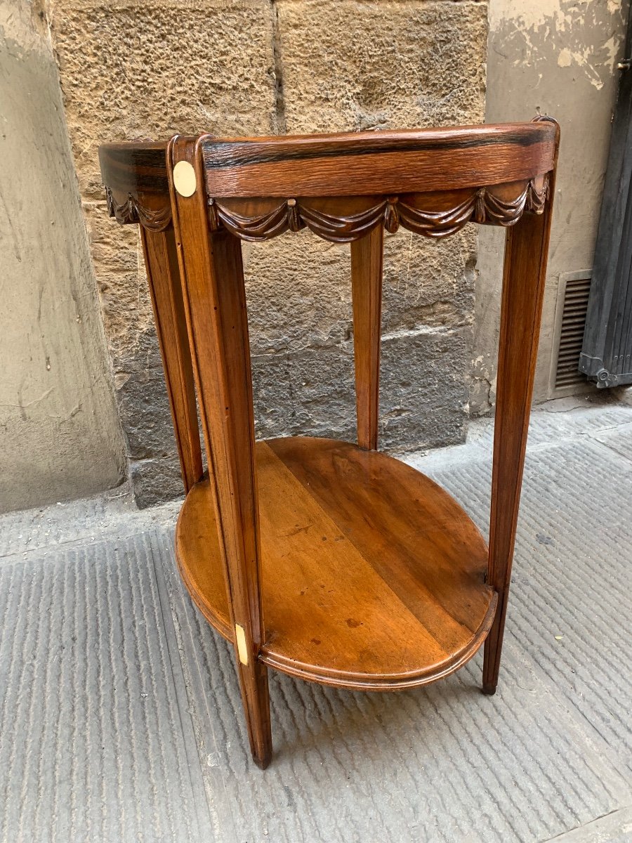 Oval Art Deco Coffee Table, Circa 1920-30-photo-3