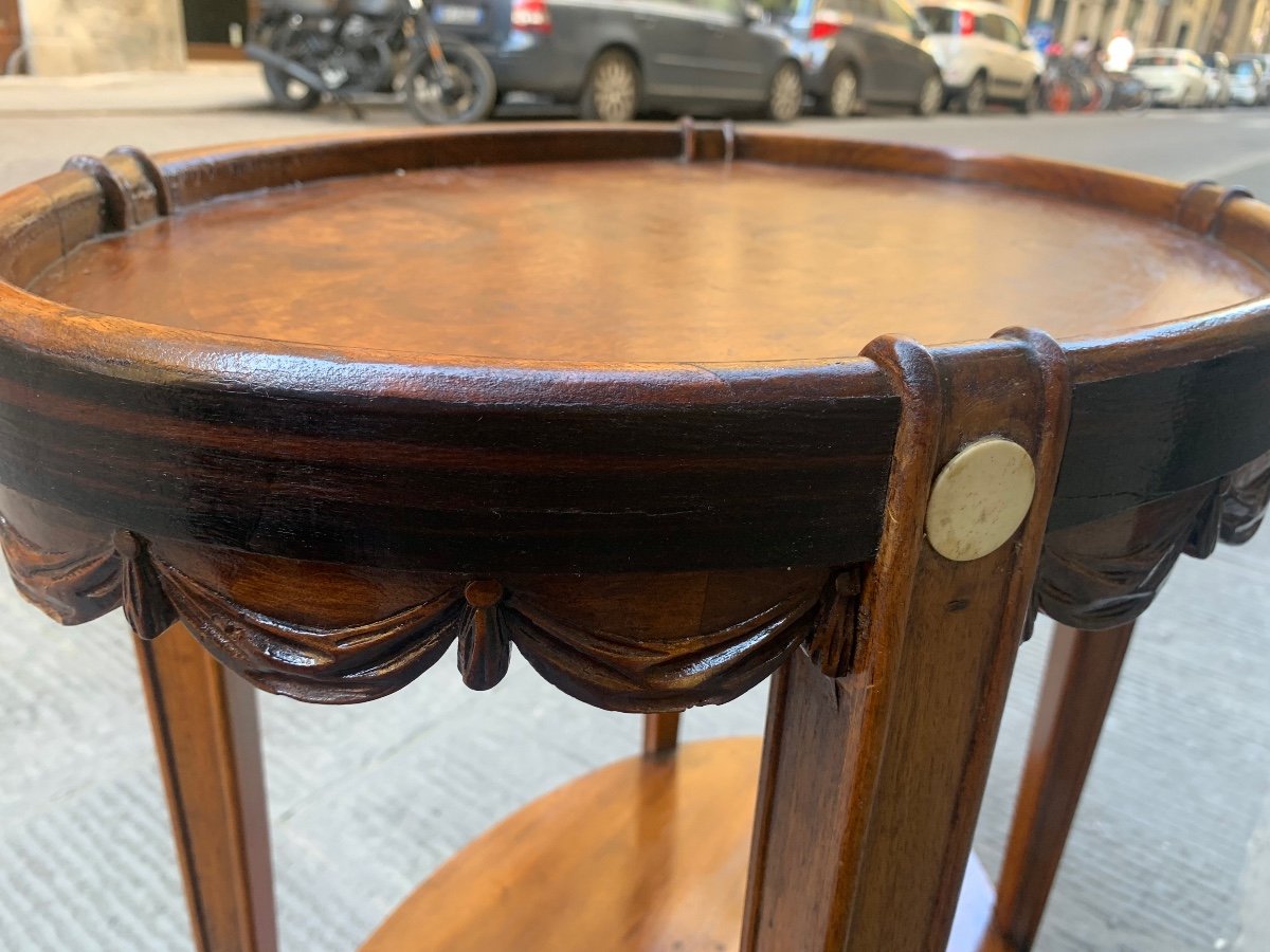 Oval Art Deco Coffee Table, Circa 1920-30-photo-3