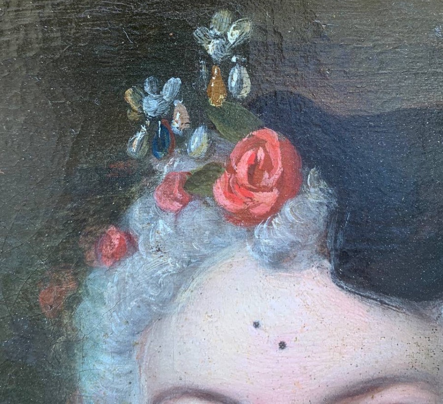 Dame En Costume De Carnaval, Masque, Mouches Et Tremblants . Ca 1730. Charles Coypel, Entourage-photo-2