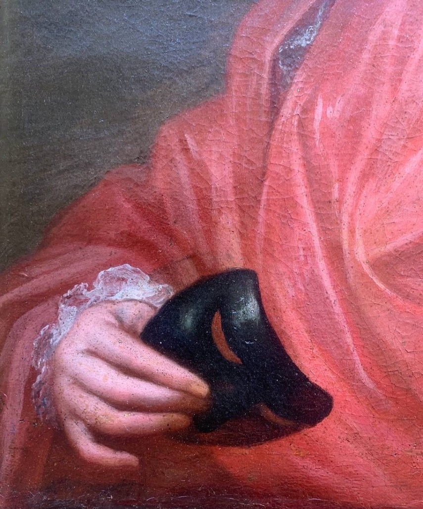 Dame En Costume De Carnaval, Masque, Mouches Et Tremblants . Ca 1730. Charles Coypel, Entourage-photo-4