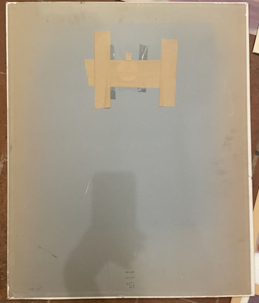 Composition Géométrique Abstraite Avec Silhouette Féminine – Vers 1970 -photo-4