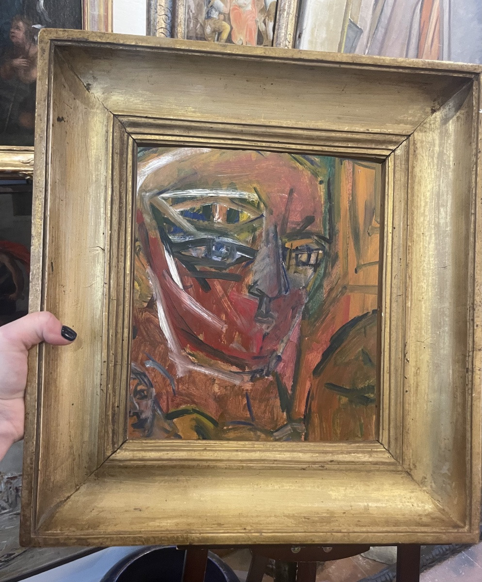 Cadre ancien 37 x 40 cm, XVIII / XIXe siècle, dit « Salvator Rosa » -photo-1