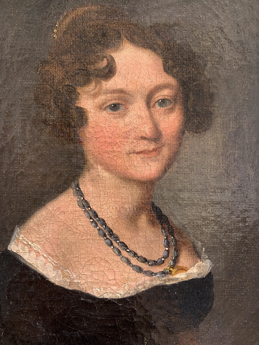 Louis-léopold Boilly (1761–1845) Portrait Of A Young Woman Oil On Canvas Date: Circa 1820 -photo-1