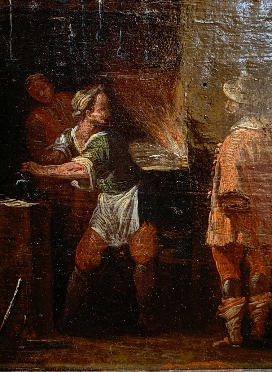 Gentleman With Sword In A Blacksmith’s Forge. Italy, First Half Of The 17th Century-photo-2
