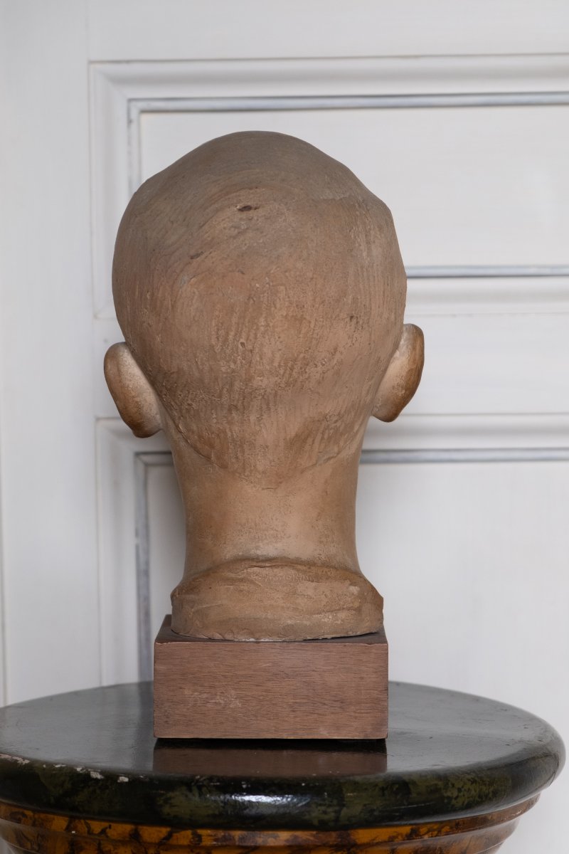 Giorgio Rossi, Head Of A Young Boy In Terracotta, Height 31 Cm. Ca 1920-30-photo-5