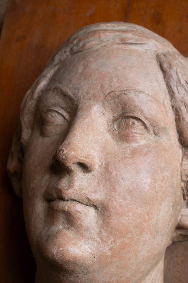 Giorgio Rossi (1894-1981) Woman’s Face, Terracotta, Circa 1920–1930 Tuscan Sculptor-photo-4