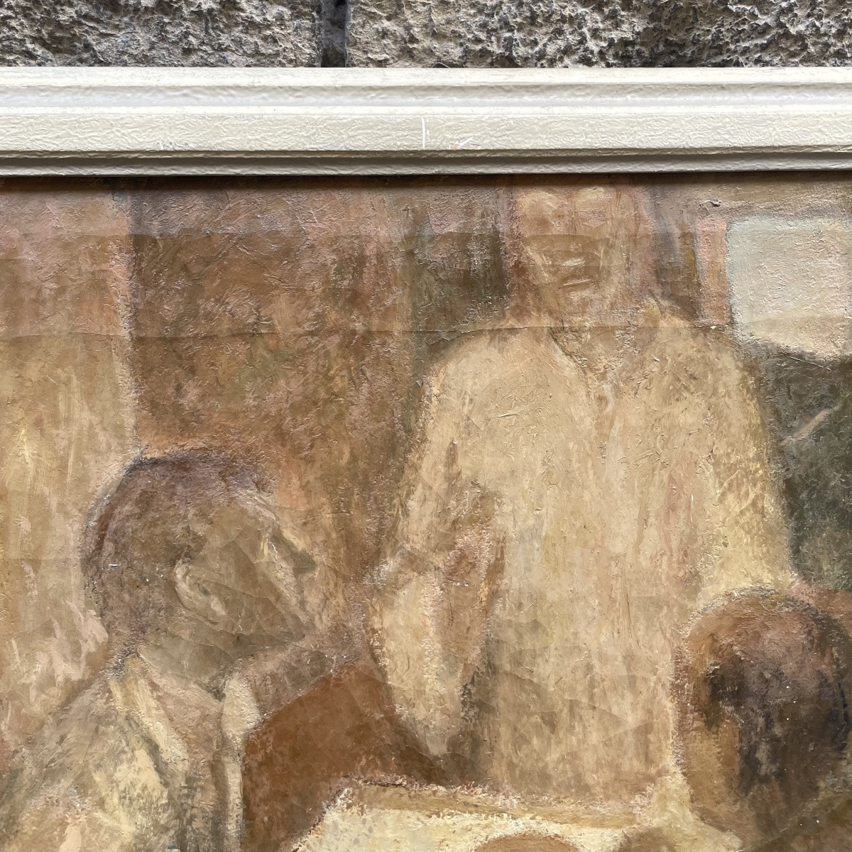 Supper At Emmaus, Signed And Dated 1943 – Roman School (?) . -photo-2