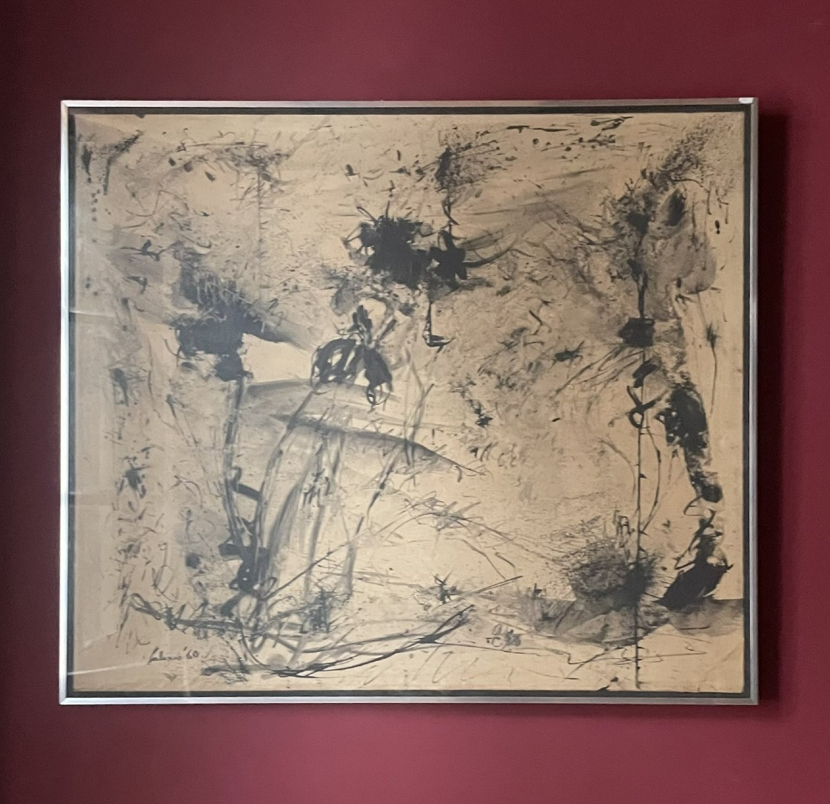 Albino Galvano (Turin, 1907 – 1990). Composition abstraite, datée 1960
