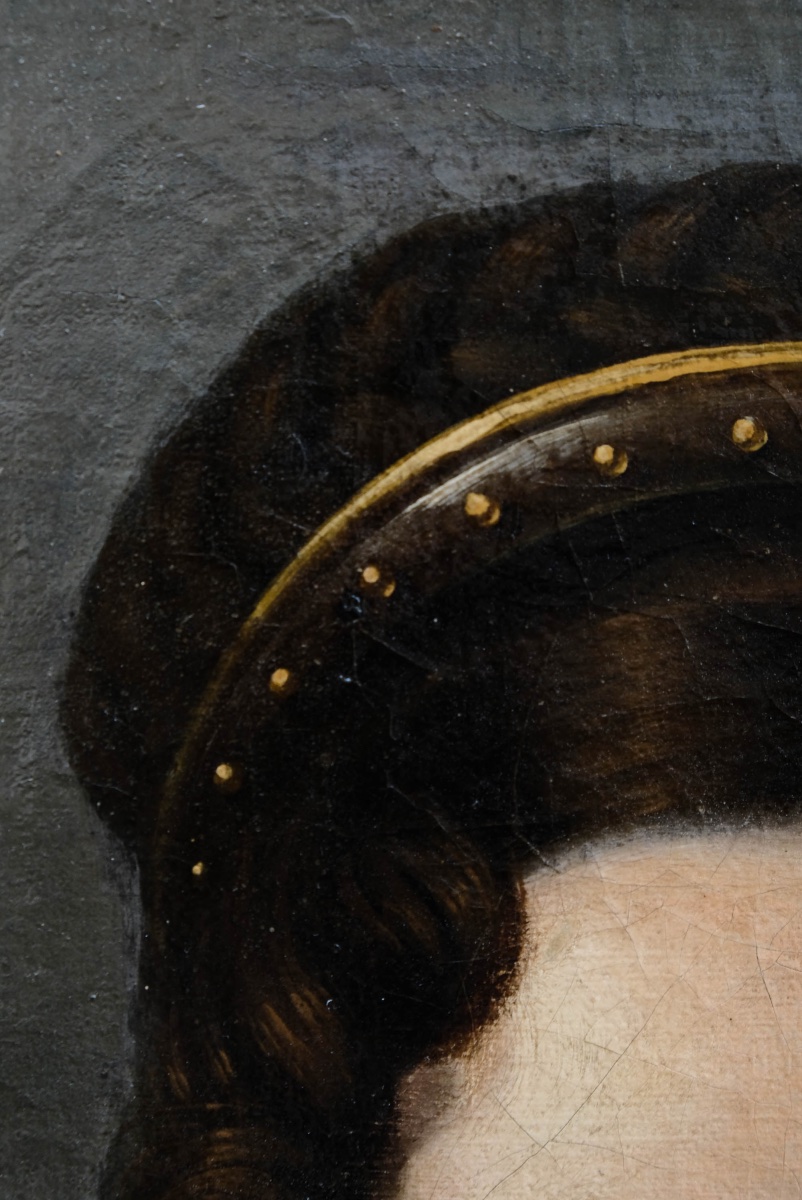 École d’Europe centrale, Portrait d’une dame au châle fleuri, vers 1825-photo-6