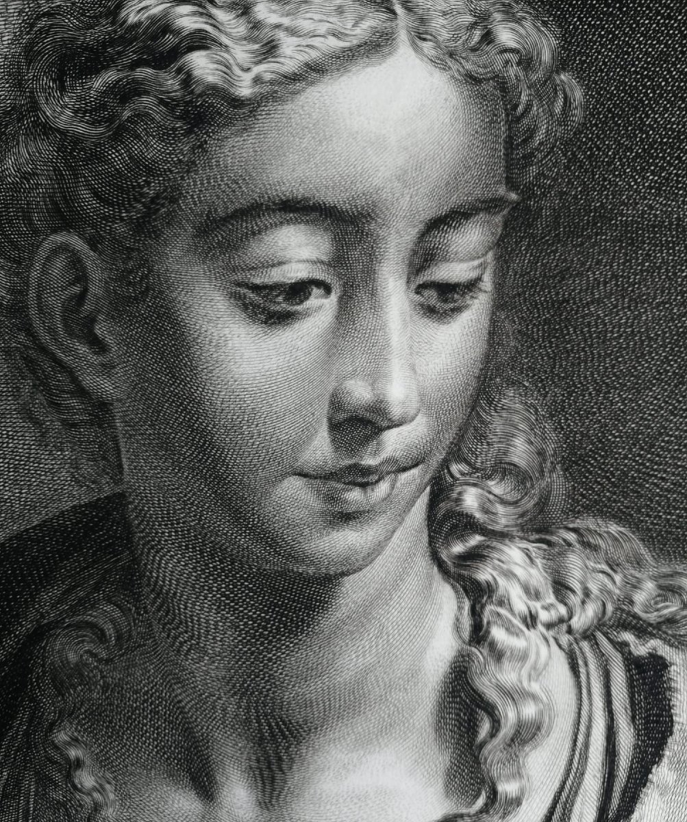 Minerve/Athéna d’après Parmigianino – Gravure de Cornelis Visscher, Cabinet Reynst, XVII–XVIIIe-photo-2