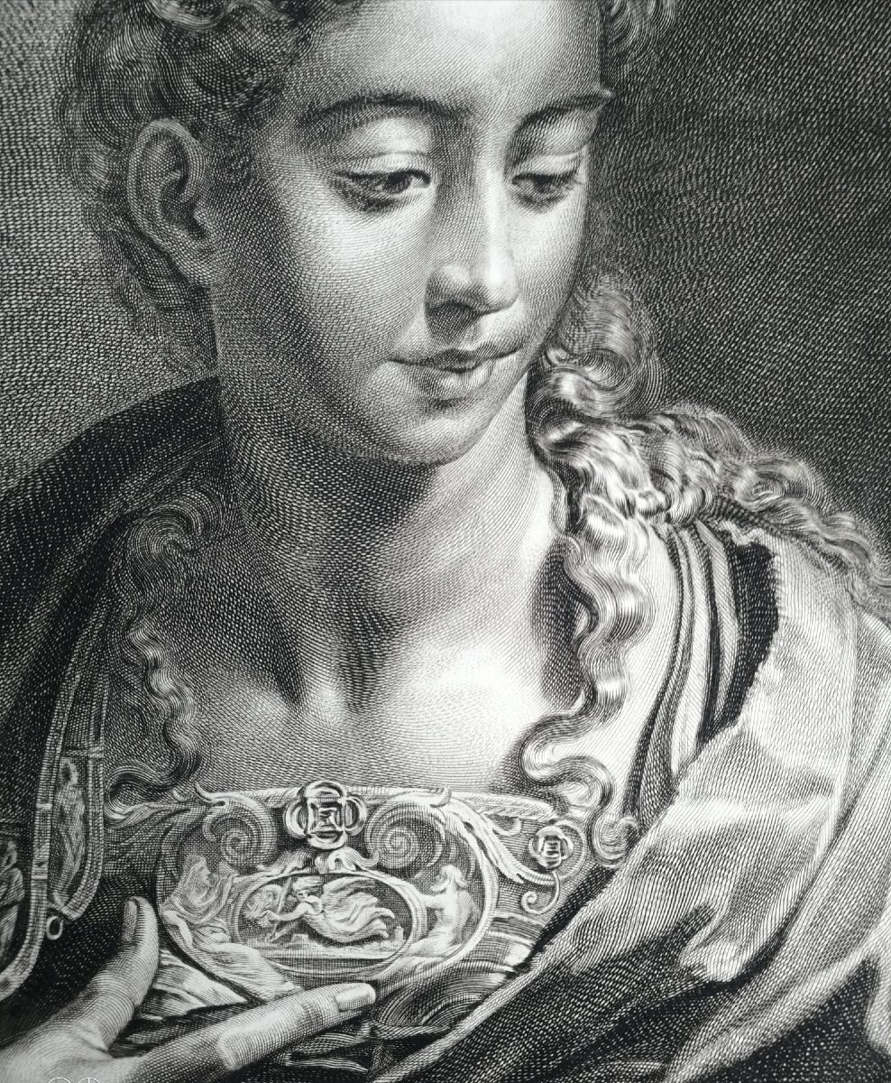 Minerve/Athéna d’après Parmigianino – Gravure de Cornelis Visscher, Cabinet Reynst, XVII–XVIIIe-photo-6