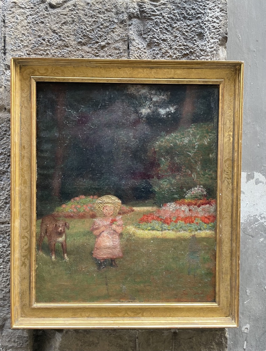 Ernest Rouart (1874–1942), Fillette avec chien, peintre impressionniste du cercle Degas–Manet-photo-4