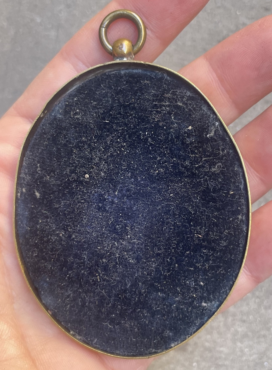 Petit portrait d’homme en perruque. Huile sur cuivre . École du Nord, vers 1700–1710.-photo-1