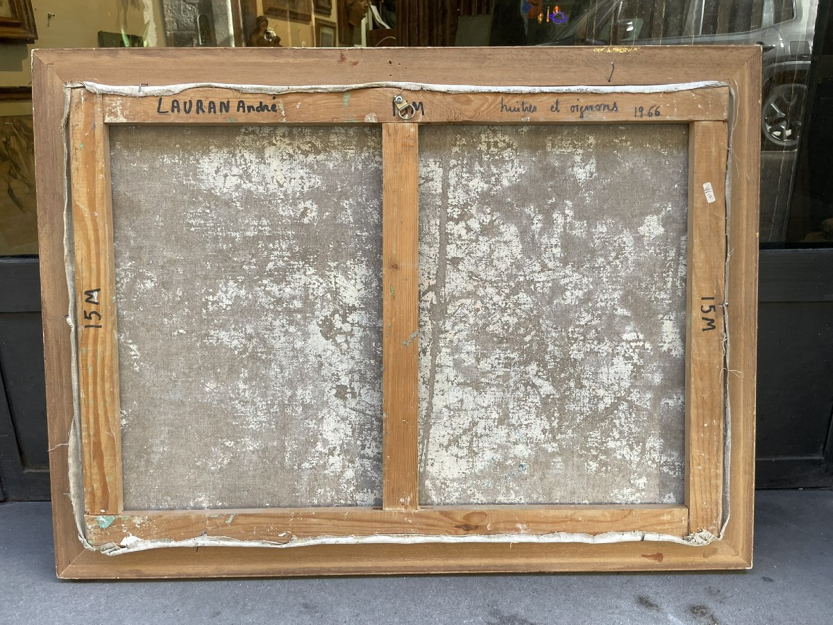 André Lauran 1966, Huîtres et oignons, mouvement Sanz-isme lyonnais, nouvelle figuration.-photo-4