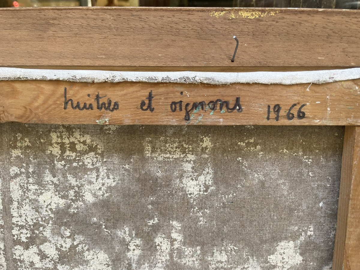 André Lauran 1966, Huîtres et oignons, mouvement Sanz-isme lyonnais, nouvelle figuration.-photo-6