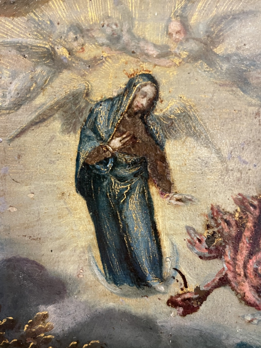 Saint John On Patmos, Apocalyptic Vision, Follower Of Maarten De Vos, Ca. 1620-photo-2