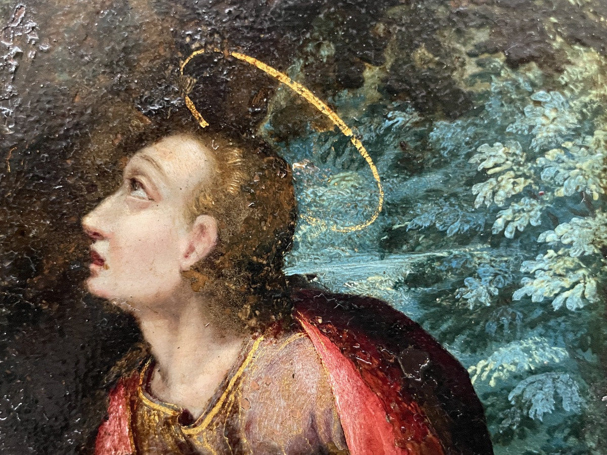 Saint John On Patmos, Apocalyptic Vision, Follower Of Maarten De Vos, Ca. 1620-photo-2