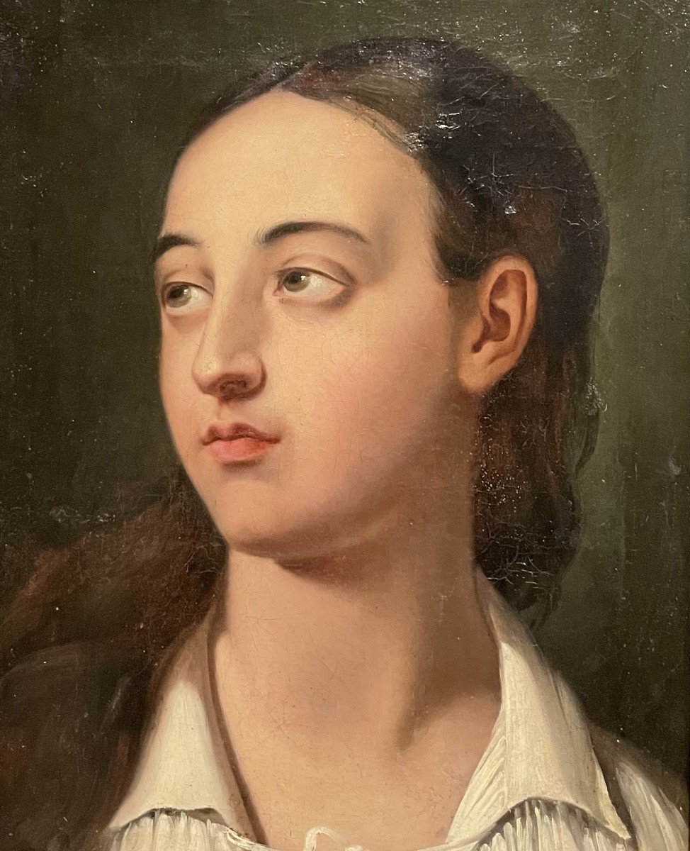 Étude de tête d’un jeune homme, France vers 1820–1840, milieu académique romantique -photo-4