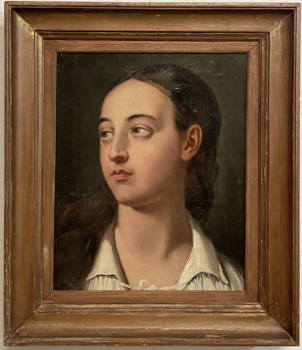 Étude de tête d’un jeune homme, France vers 1820–1840, milieu académique romantique -photo-8