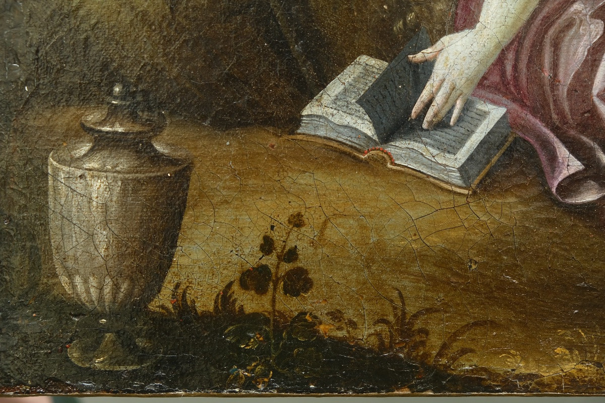 Flemish School, Wooded Landscape With Castle And Hilltop Town By The River, Early 17th Century -photo-4