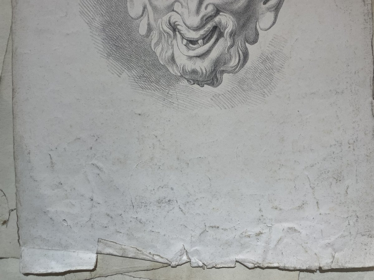 Satyr Mask, Academic Study After An Antique Model And Michelangelo’s Lost Work, 49 × 32.5 Cm-photo-3