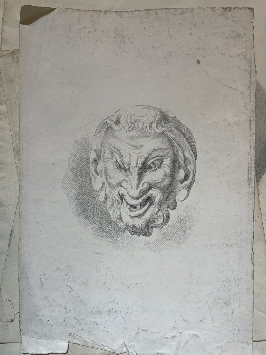 Satyr Mask, Academic Study After An Antique Model And Michelangelo’s Lost Work, 49 × 32.5 Cm-photo-4