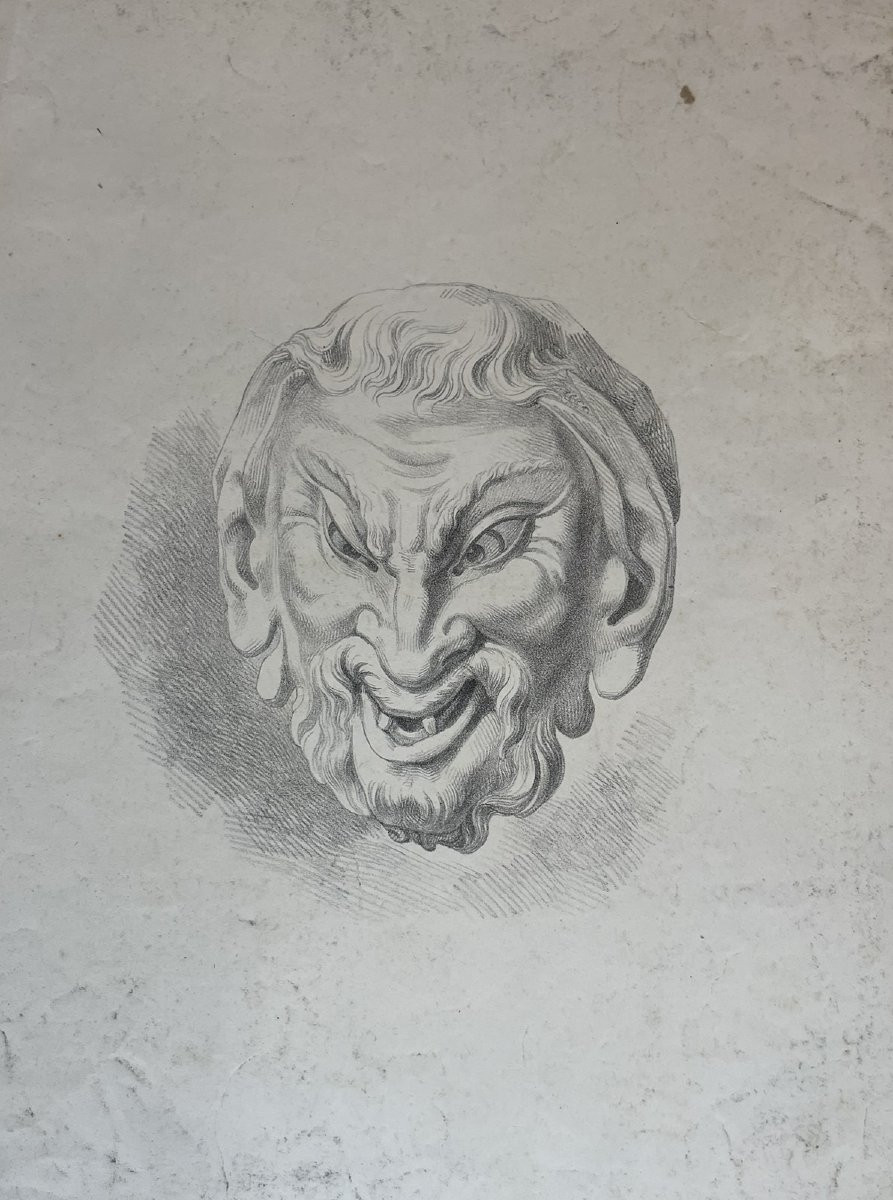 Satyr Mask, Academic Study After An Antique Model And Michelangelo’s Lost Work, 49 × 32.5 Cm-photo-6
