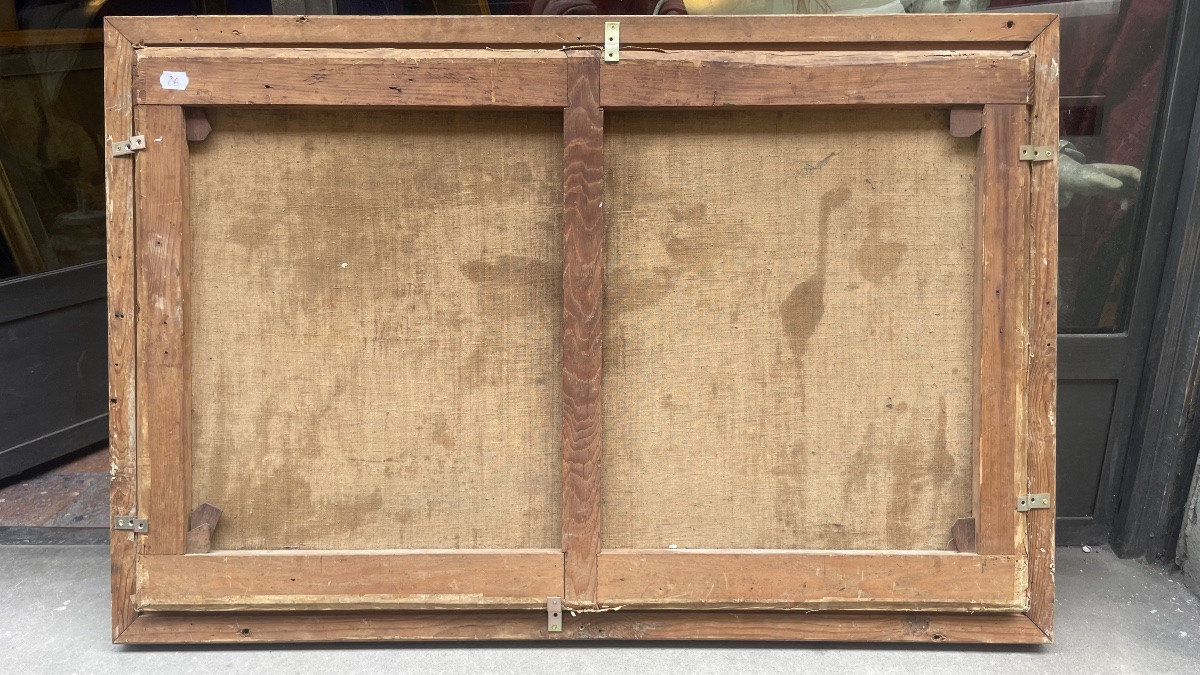 Dutch School, Late 17th Century A Mountainous Landscape With Figures, Circle Of Ruysdal-photo-3